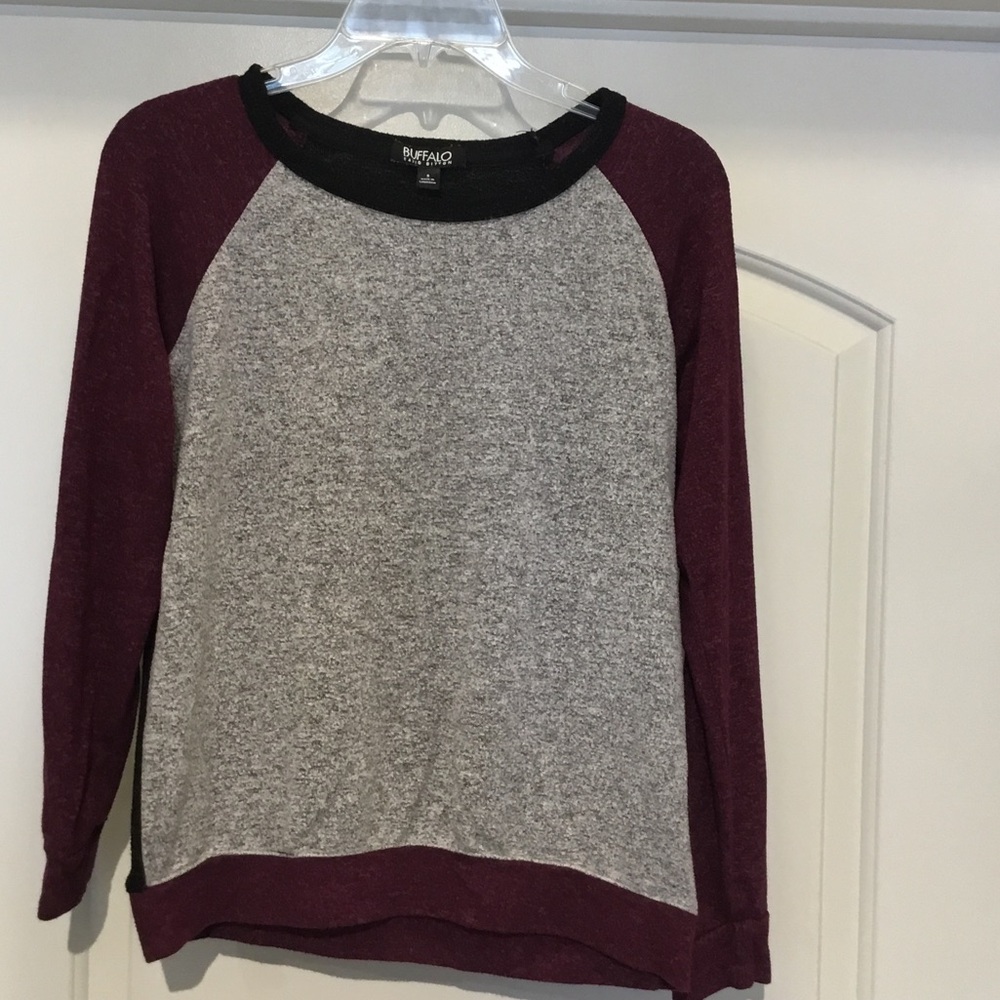Buffalo David Bitton Black and Gray Knit Top